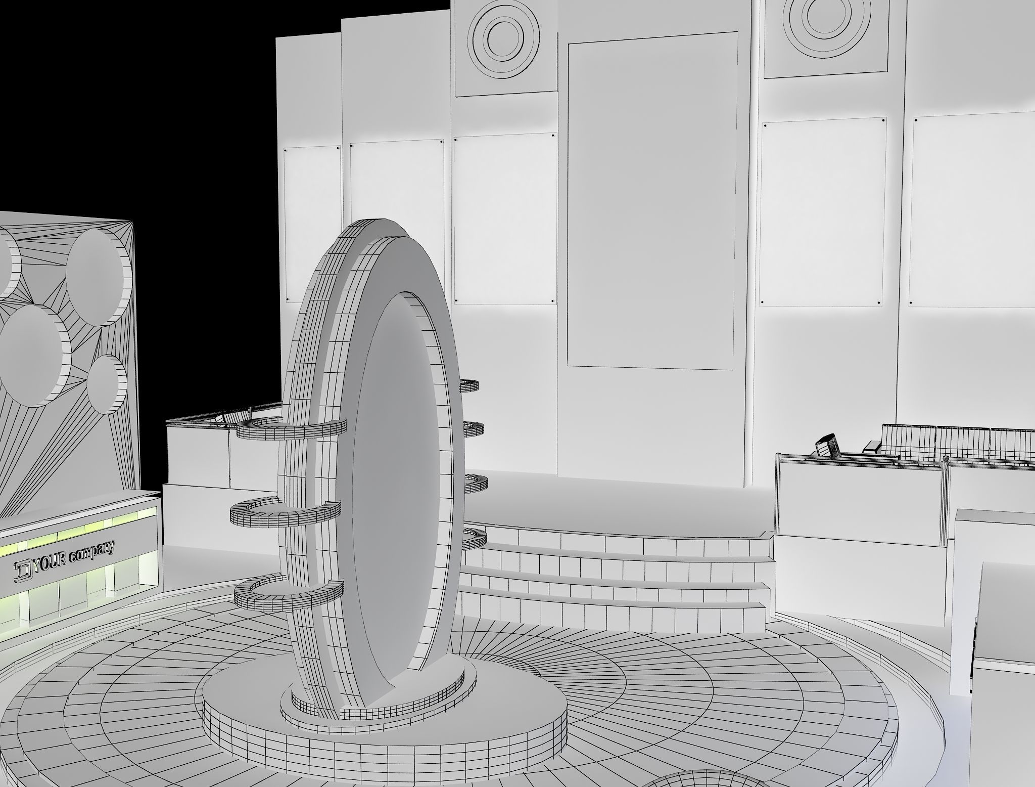  Booth Exhibition Stand a37 3D model_17