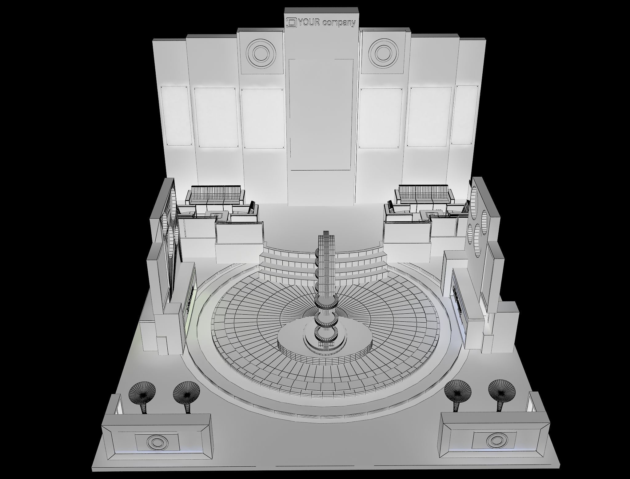  Booth Exhibition Stand a37 3D model_1