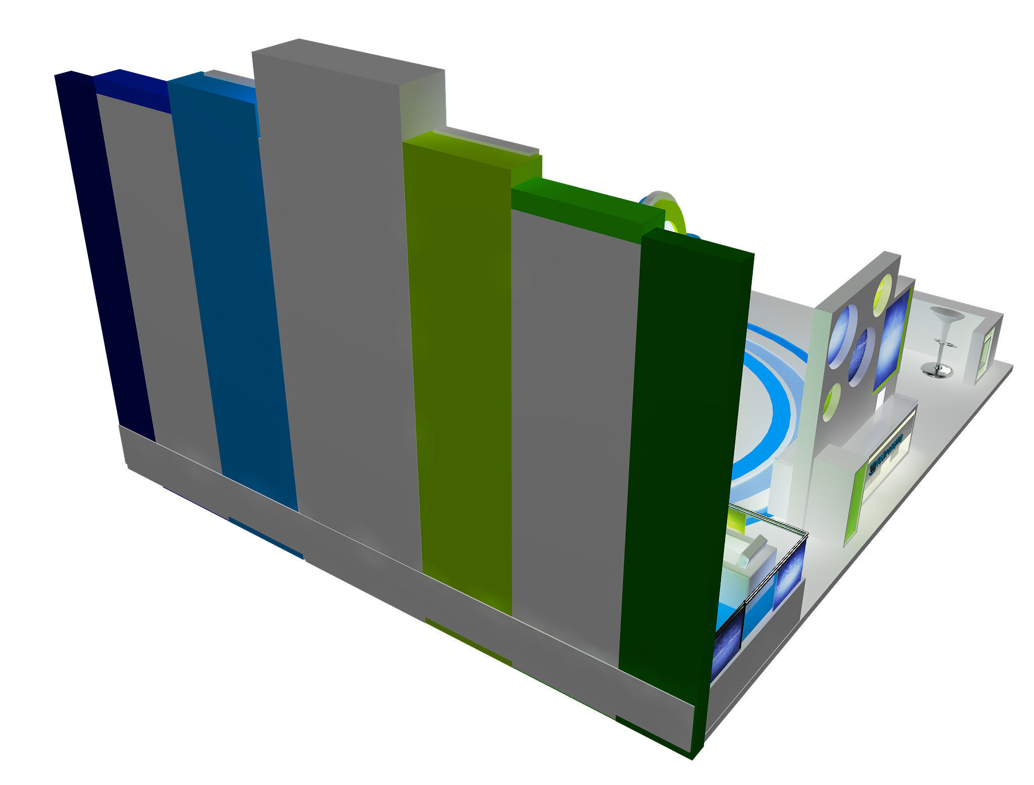  Booth Exhibition Stand a37 3D model_14