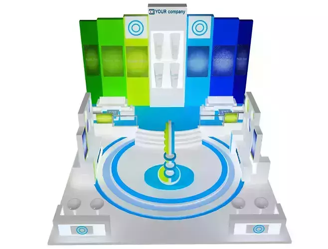  Booth Exhibition Stand a37 3D model