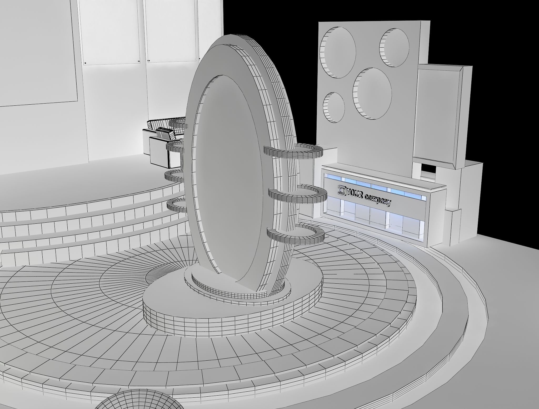  Booth Exhibition Stand a37 3D model_13