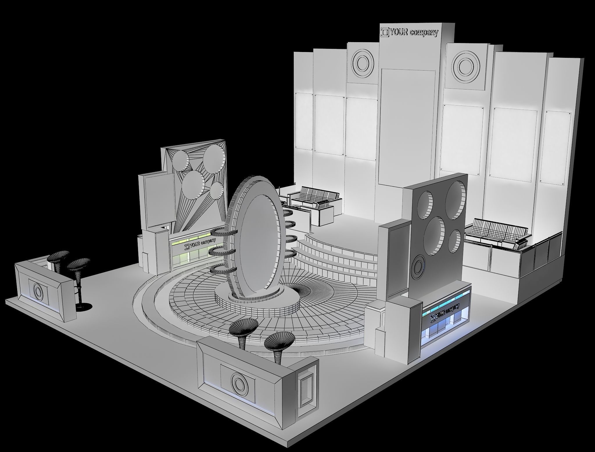  Booth Exhibition Stand a37 3D model_5