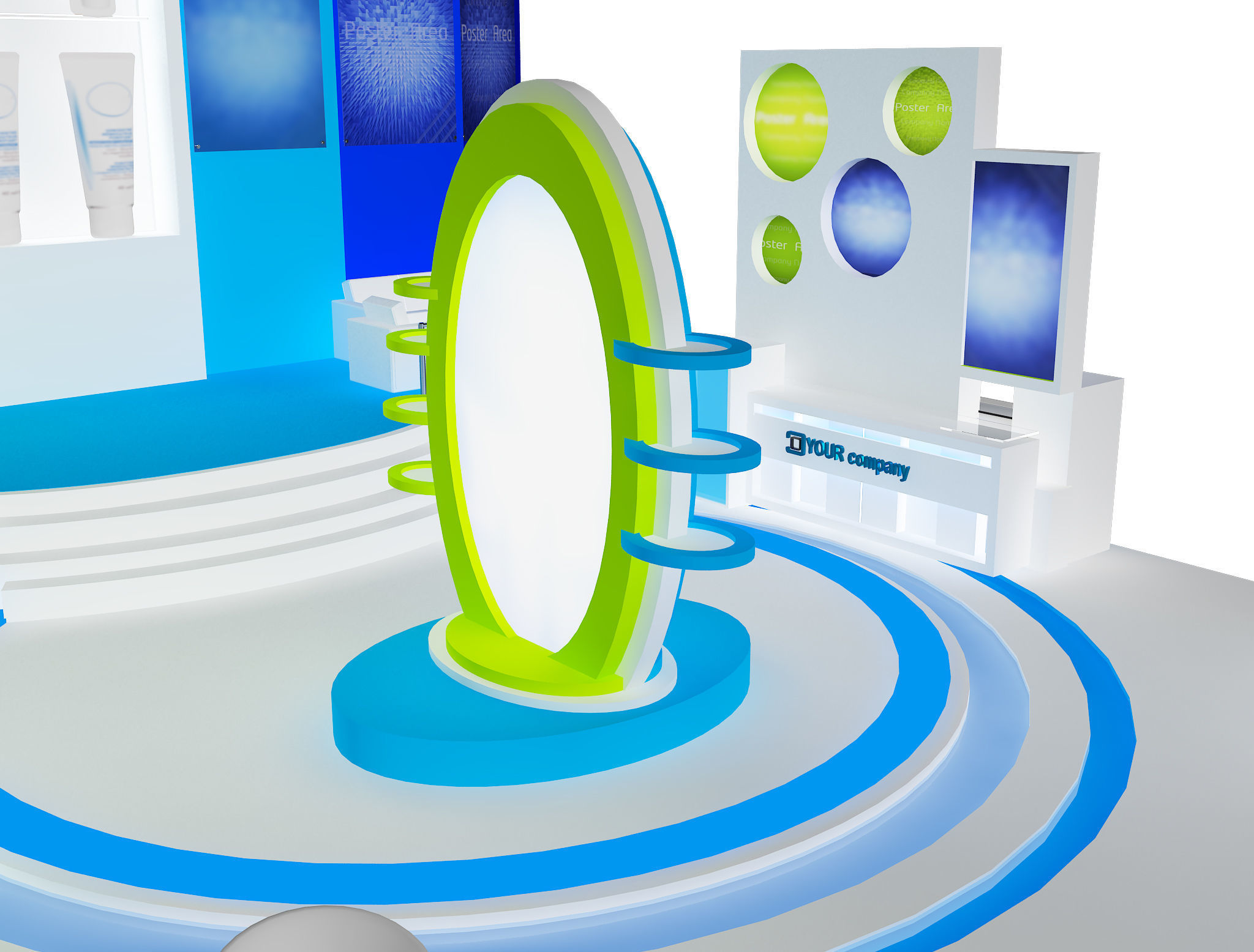  Booth Exhibition Stand a37 3D model_12