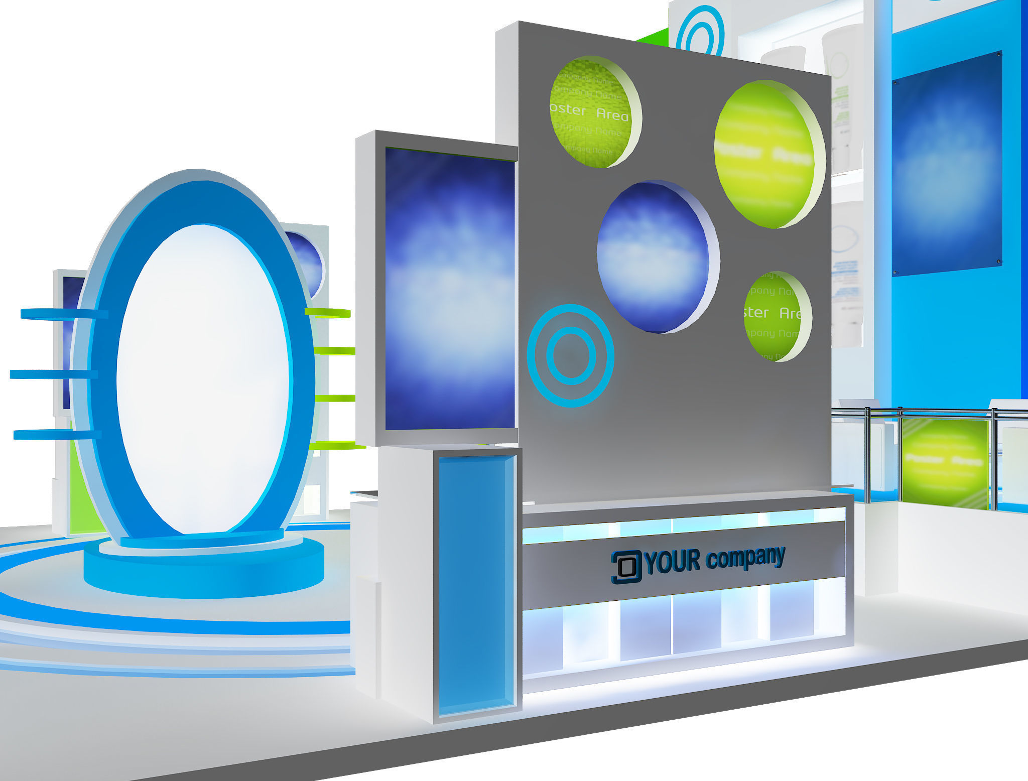  Booth Exhibition Stand a37 3D model_10