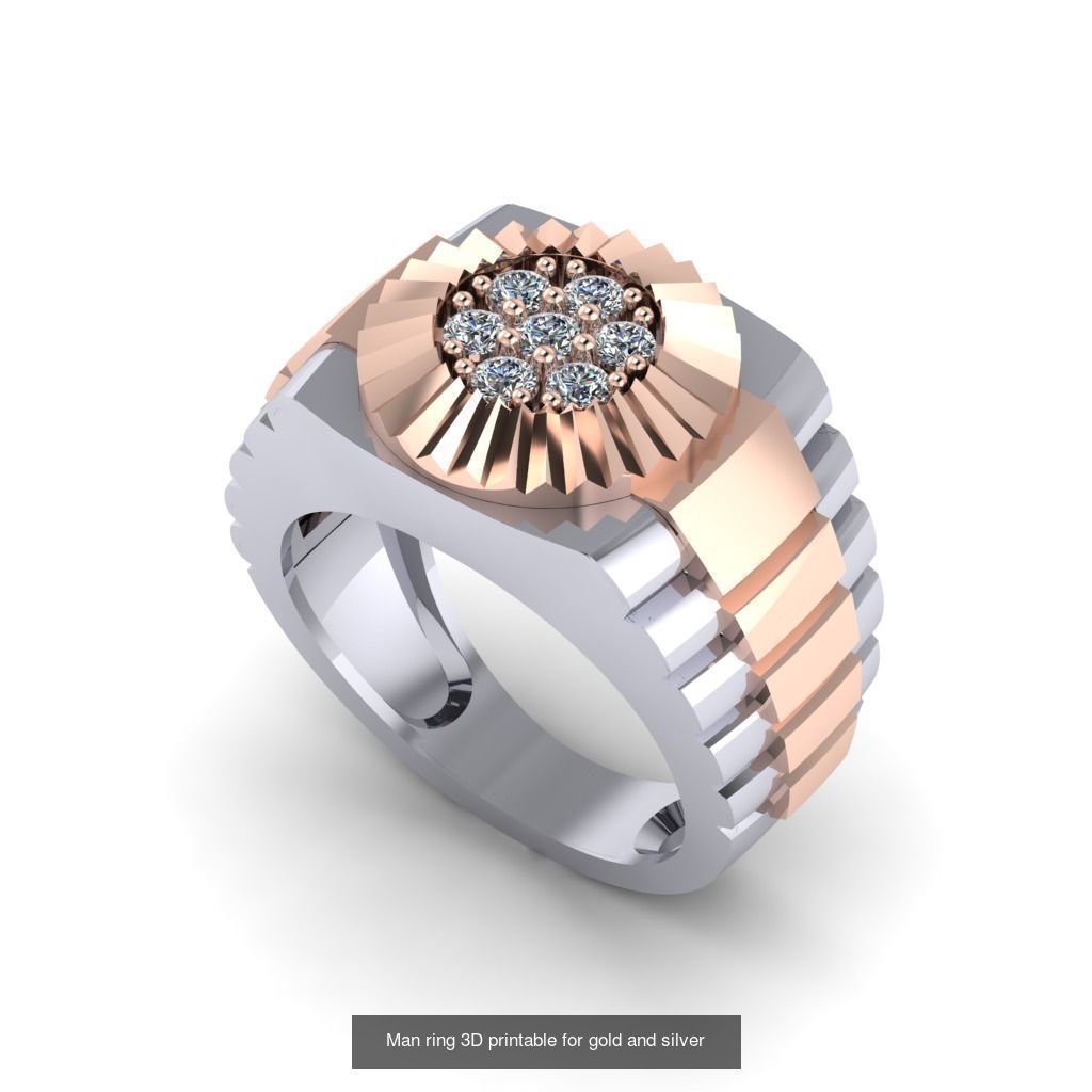 Man 3d Ring Jewellery Models collection 30 pieces _12