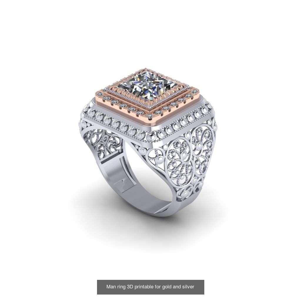 Man 3d Ring Jewellery Models collection 30 pieces _25