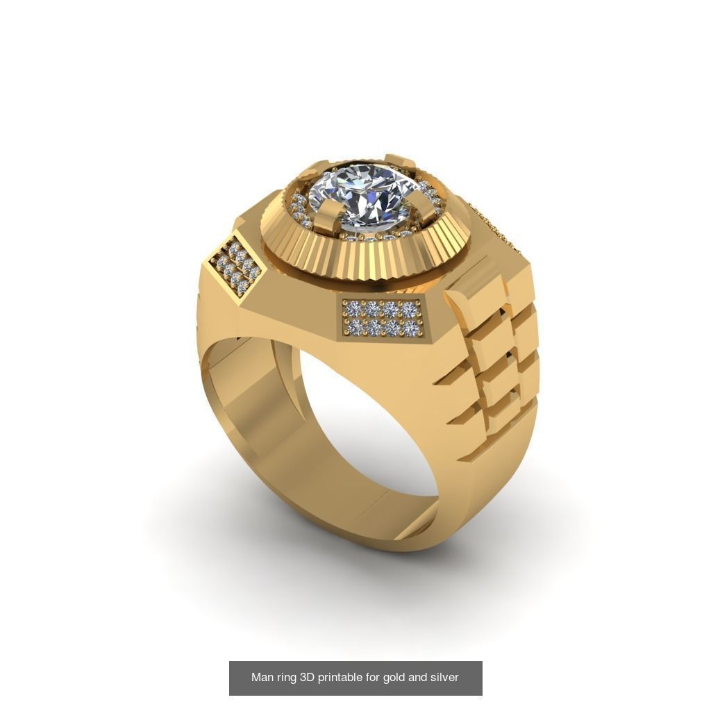 Man 3d Ring Jewellery Models collection 30 pieces _10