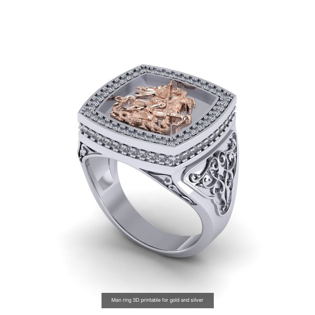 Man 3d Ring Jewellery Models collection 30 pieces _11