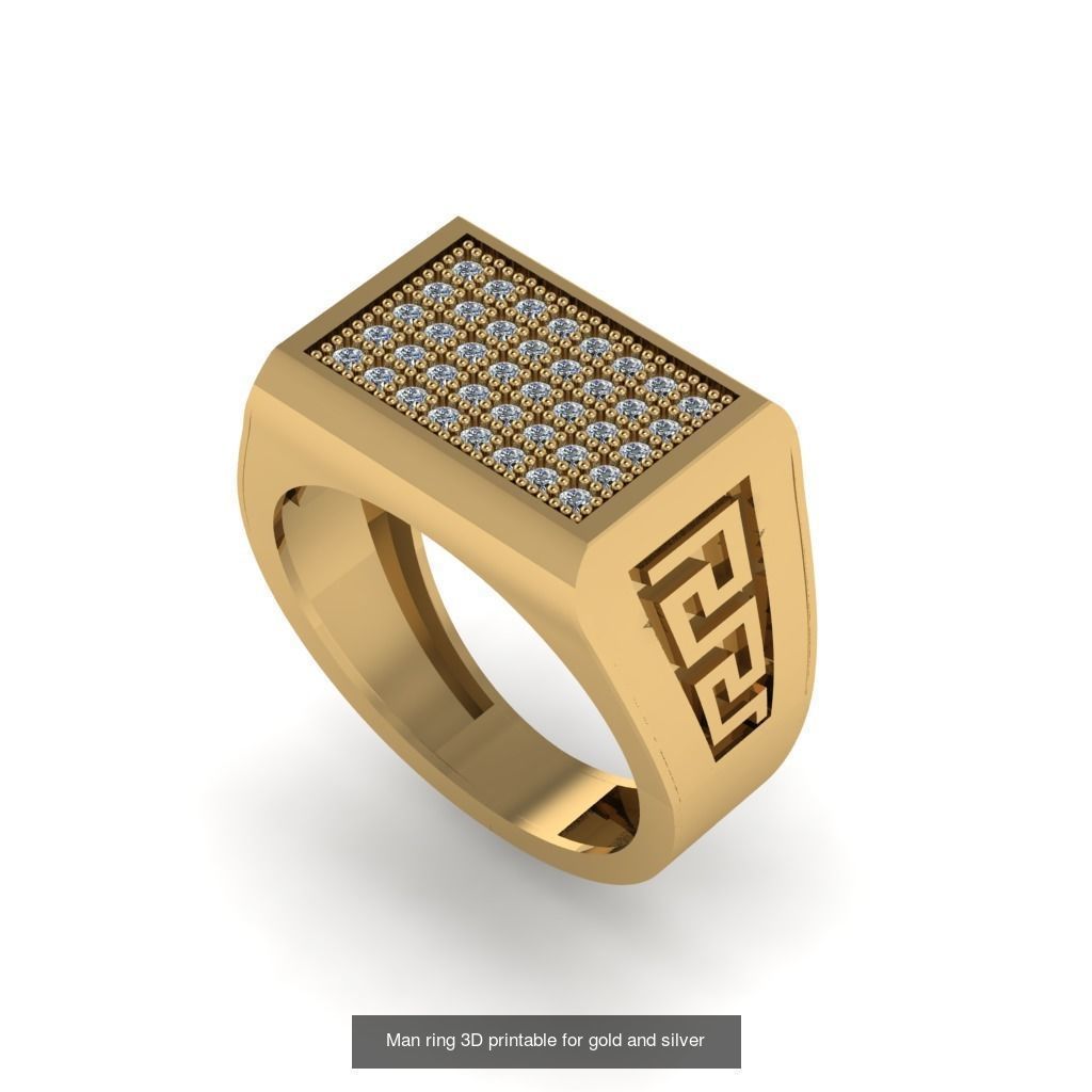Man 3d Ring Jewellery Models collection 30 pieces _19