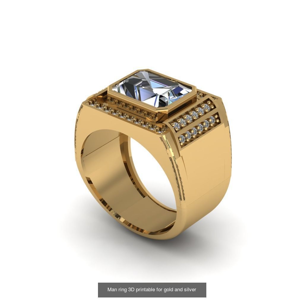 Man 3d Ring Jewellery Models collection 30 pieces _21