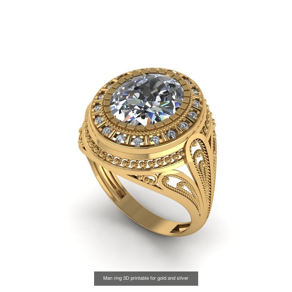 Man 3d Ring Jewellery Models collection 30 pieces _27