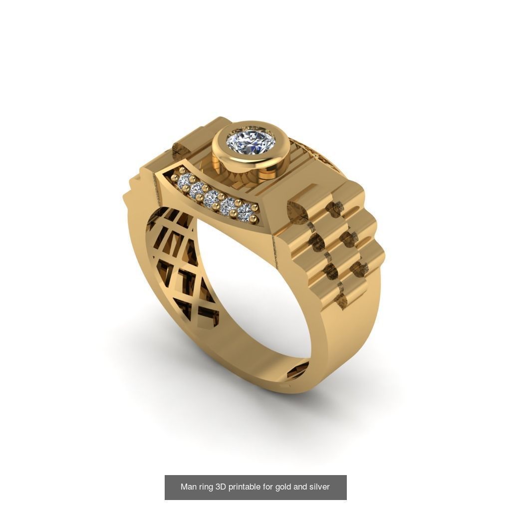 Man 3d Ring Jewellery Models collection 30 pieces _4
