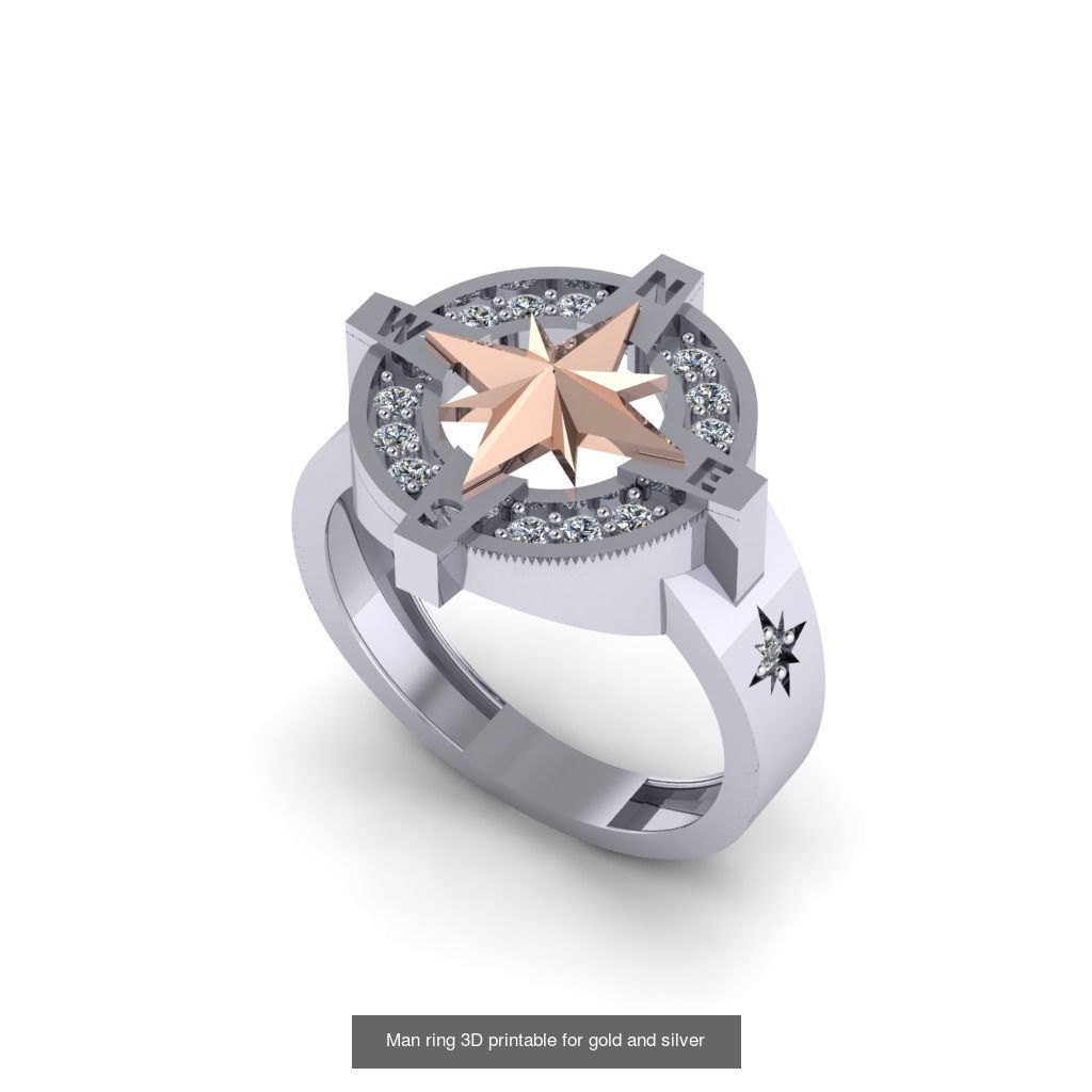 Man 3d Ring Jewellery Models collection 30 pieces _13