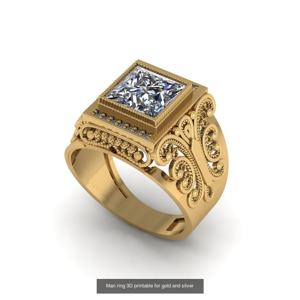 Man 3d Ring Jewellery Models collection 30 pieces _22