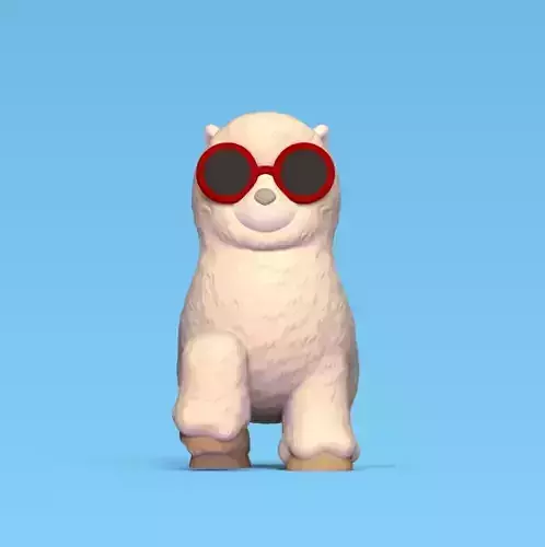 Alpaca Round Glasses 3D print model