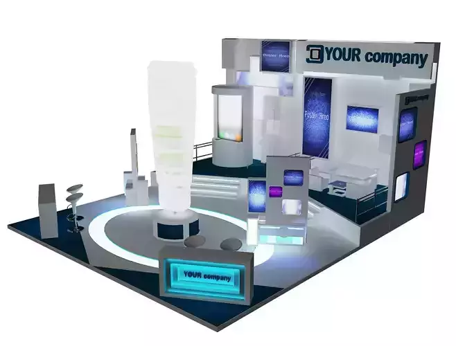  Booth Exhibition Stand a36 3D model