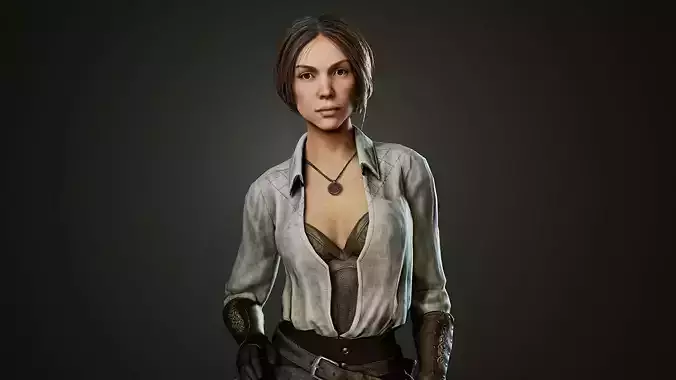 Girl Emily Low-poly 3D model
