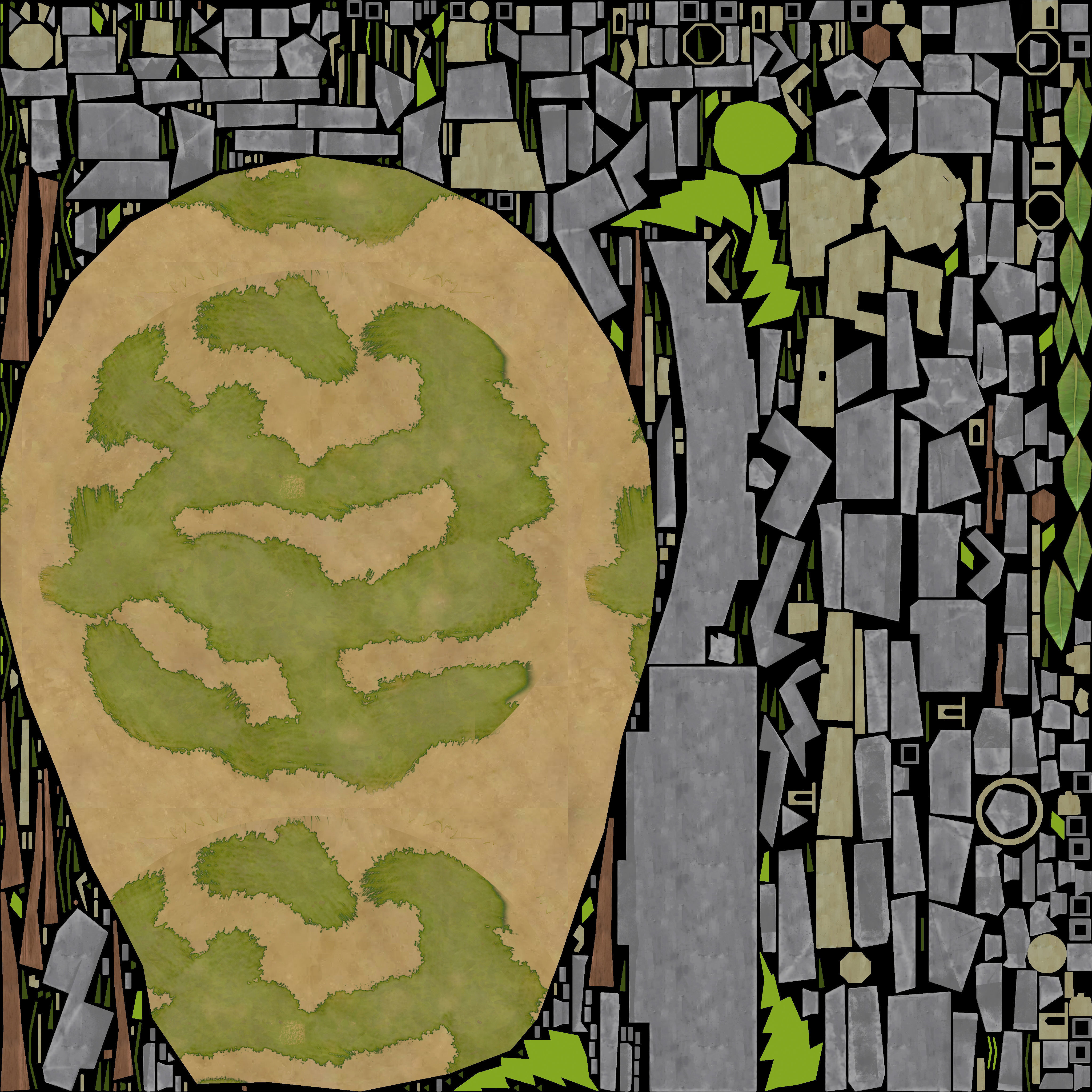 Island cartoon x6 Low-poly 3D model_7