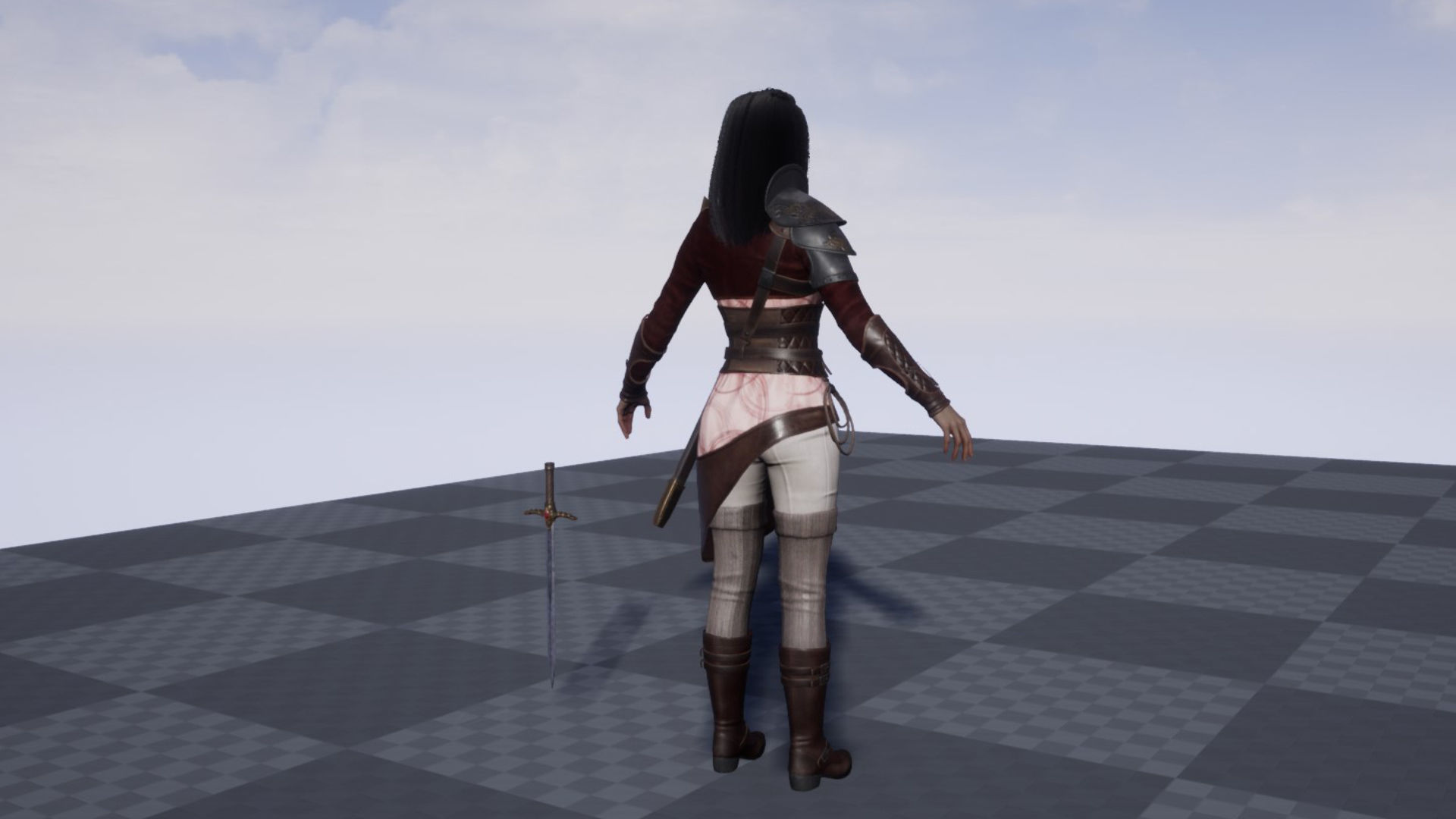 Victoria woman Low-poly 3D model_3