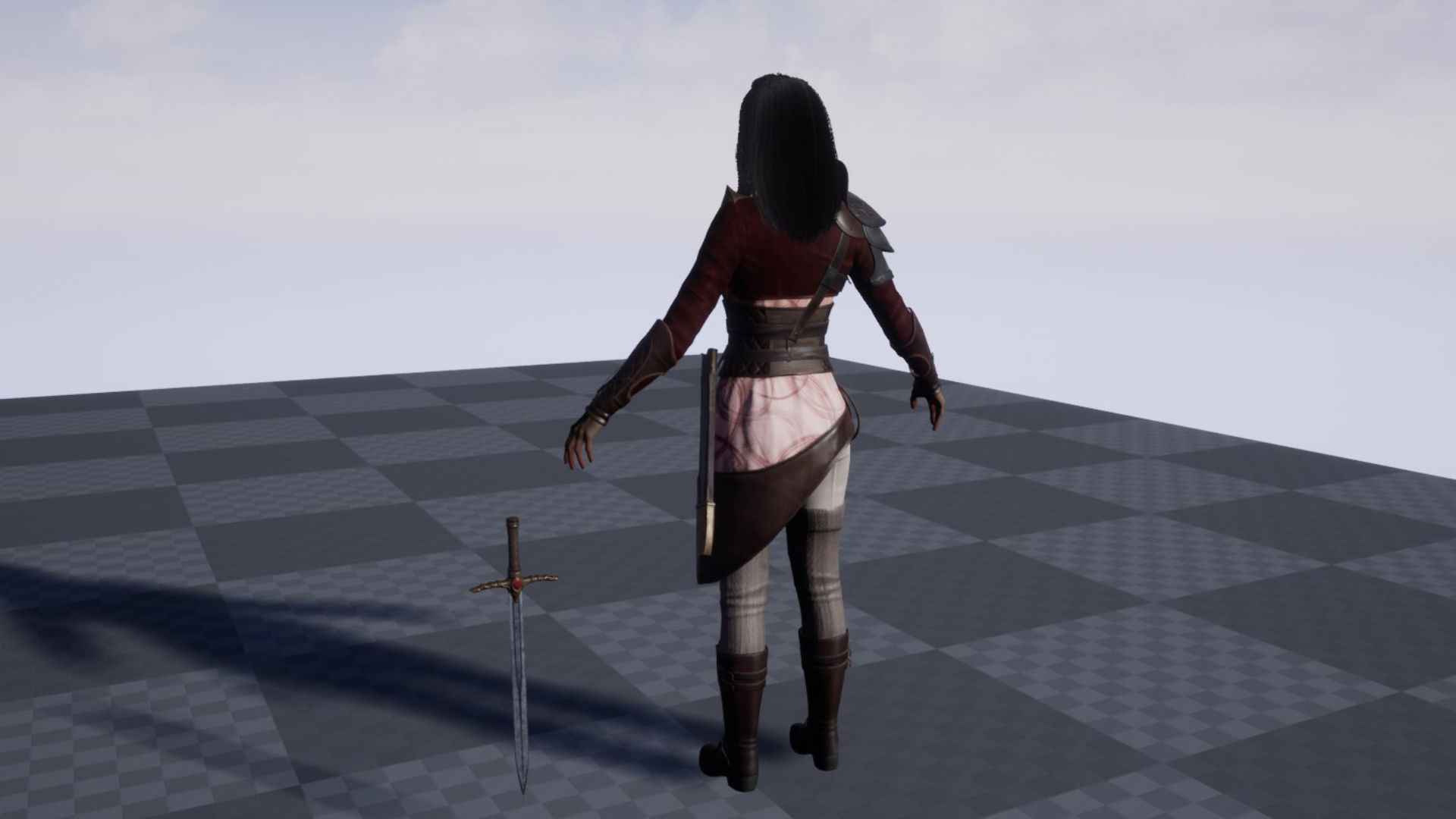 Victoria woman Low-poly 3D model_5