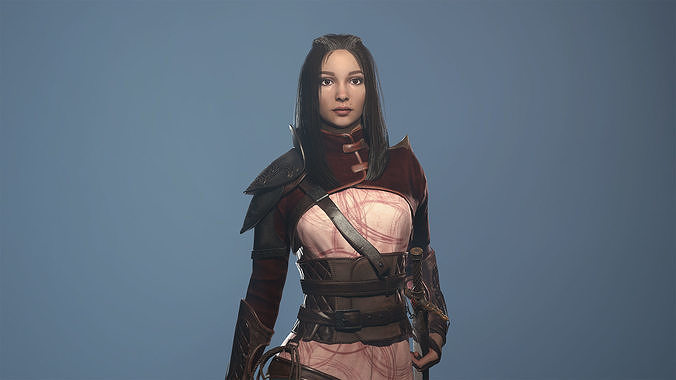 Victoria woman Low-poly 3D model