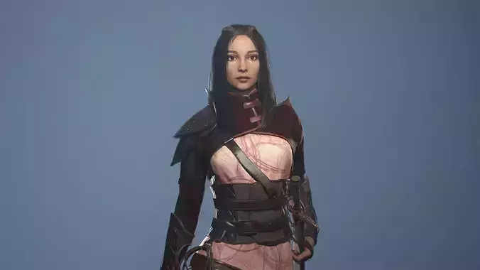 Victoria woman Low-poly 3D model