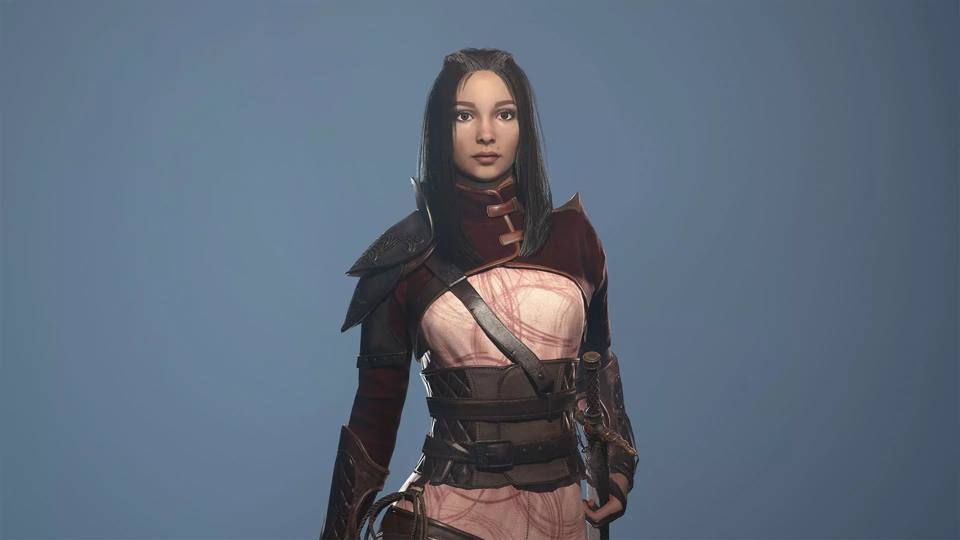 Victoria woman Low-poly 3D model_0