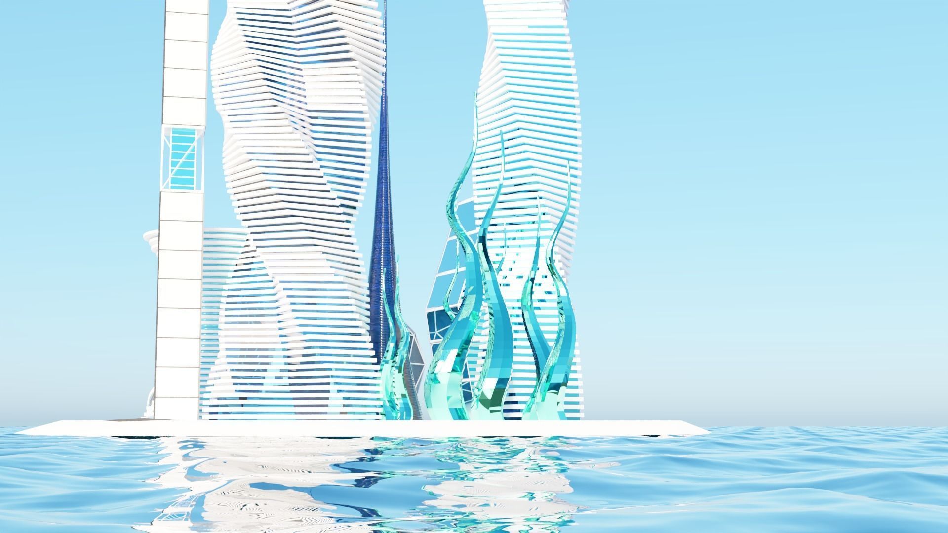 future city buildings 3D model_4