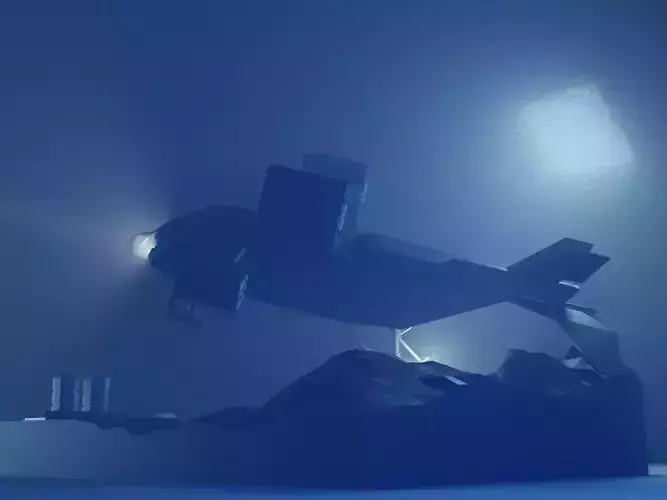 Cartoon Alien Dropship Scene