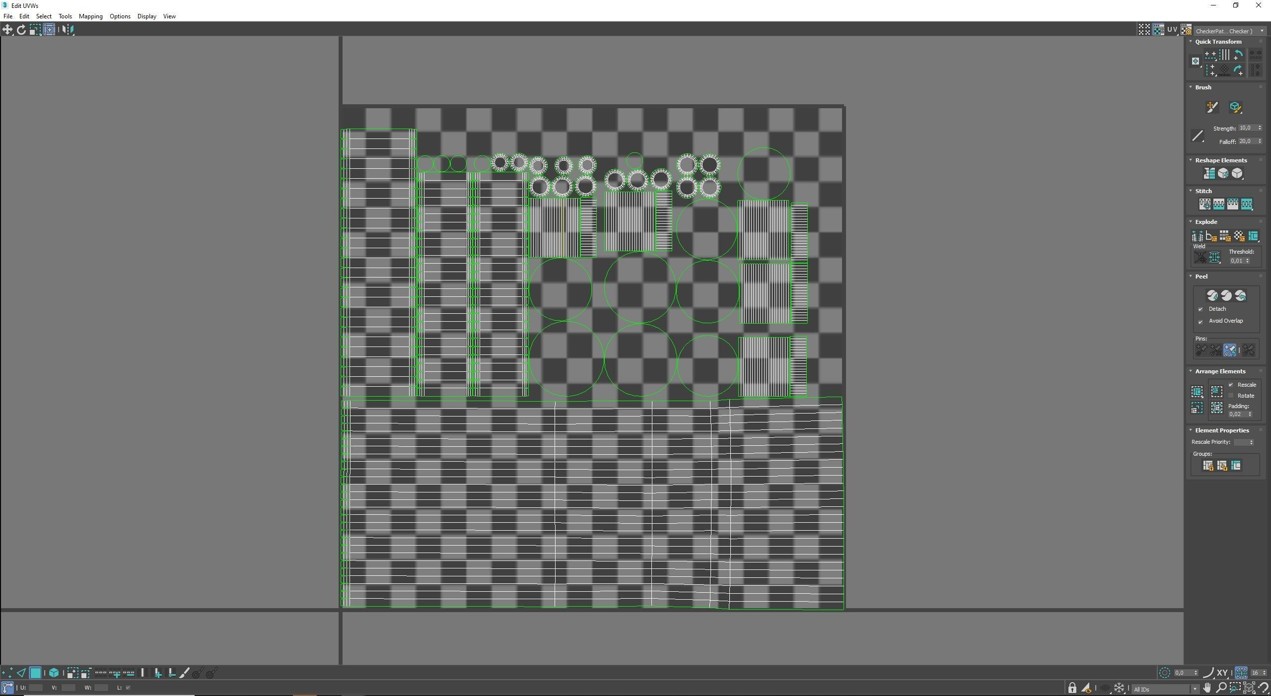 wooden practice dummy Low-poly 3D model_7