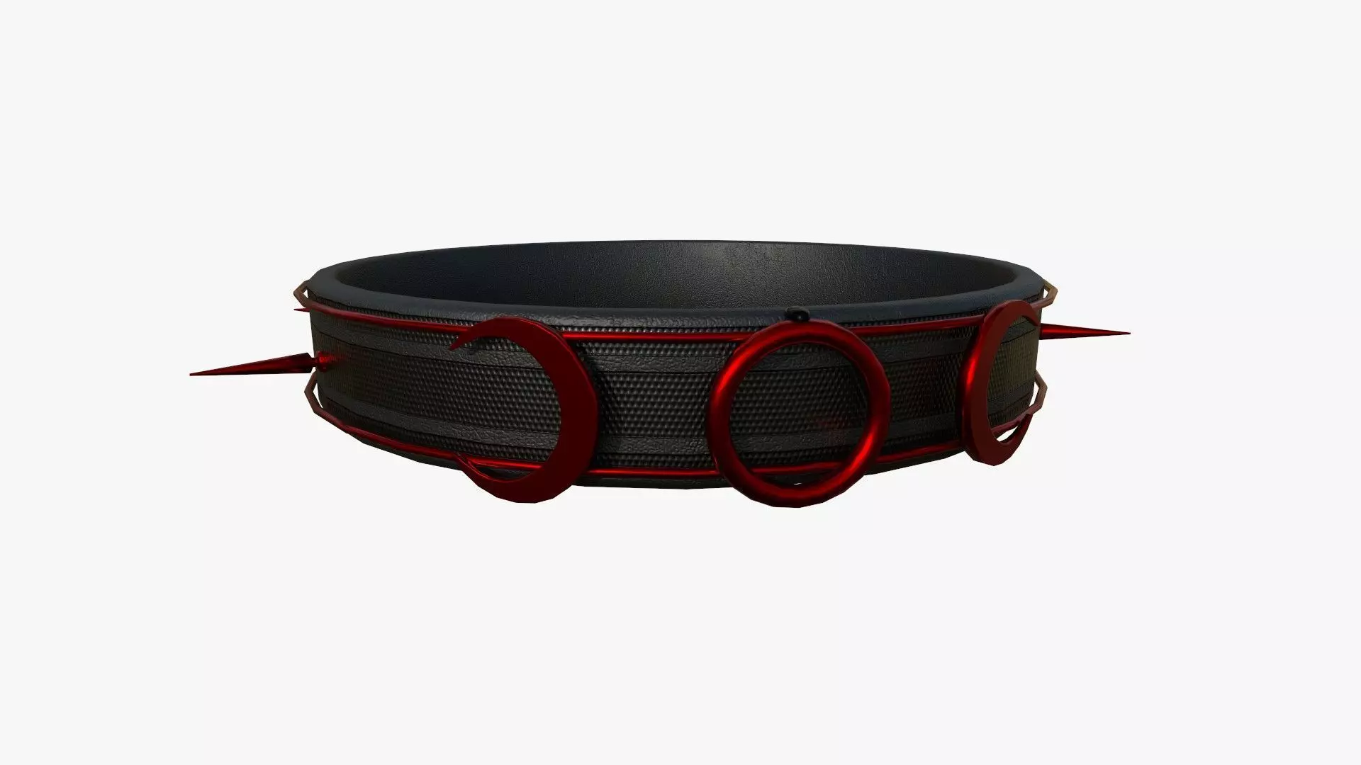 Gothic Collar I03 Black Red - Character Fashion Design Low-poly 3D model