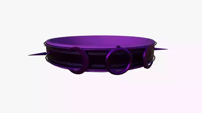 Gothic Collar I04 Purple - Character Fashion Design Low-poly 3D model