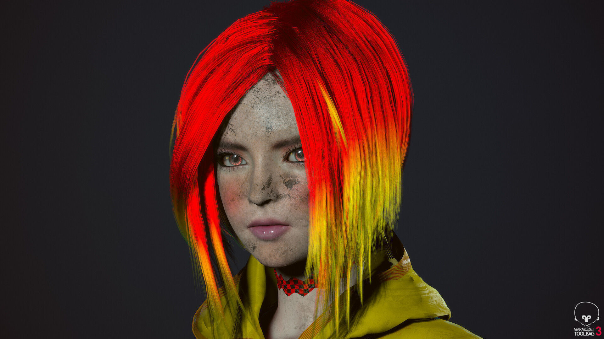 Survivor Girl 3 Low-poly 3D model_17