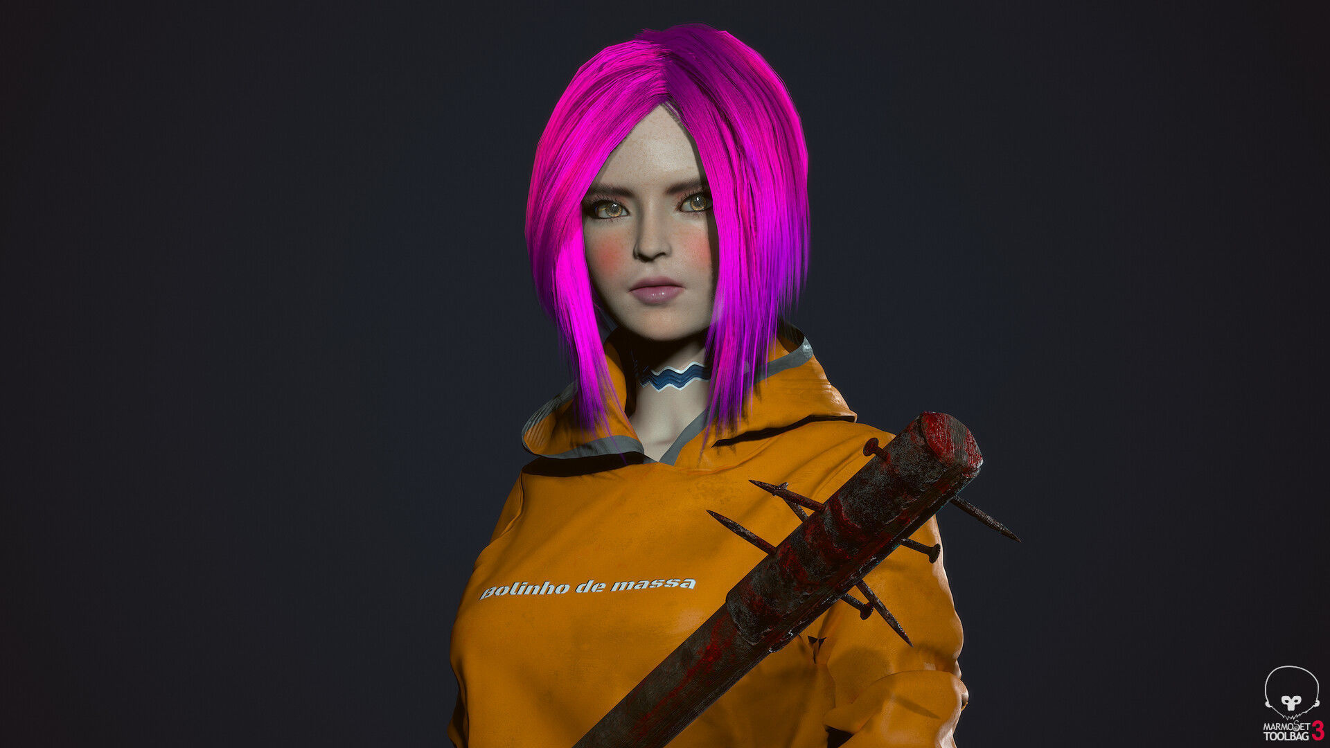 Survivor Girl 3 Low-poly 3D model_11