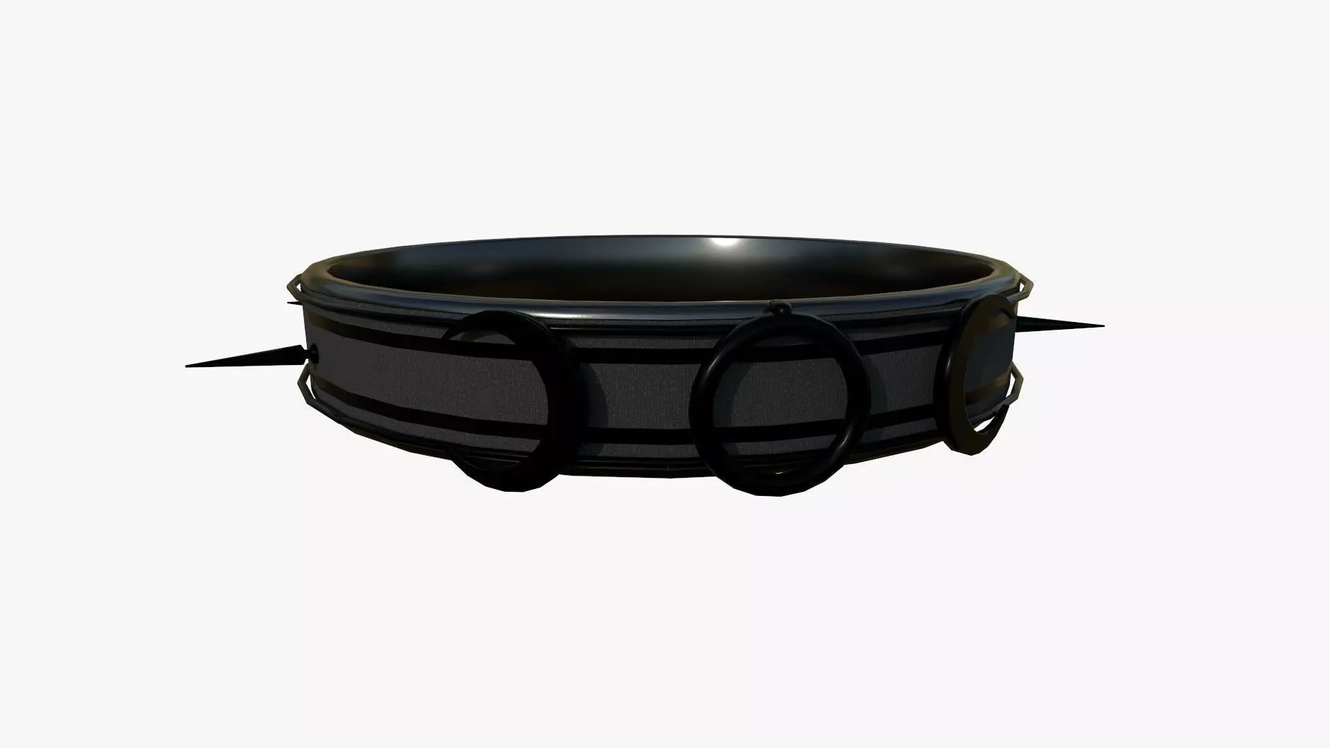 Gothic Collar I05 Full Black - Character Fashion Design Low-poly 3D model