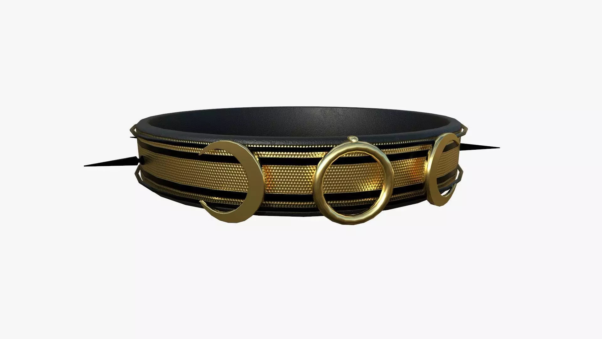 Gothic Collar I06 Gold - Character Fashion Design Low-poly 3D model