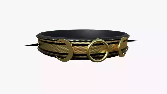 Gothic Collar I06 Gold - Character Fashion Design Low-poly 3D model