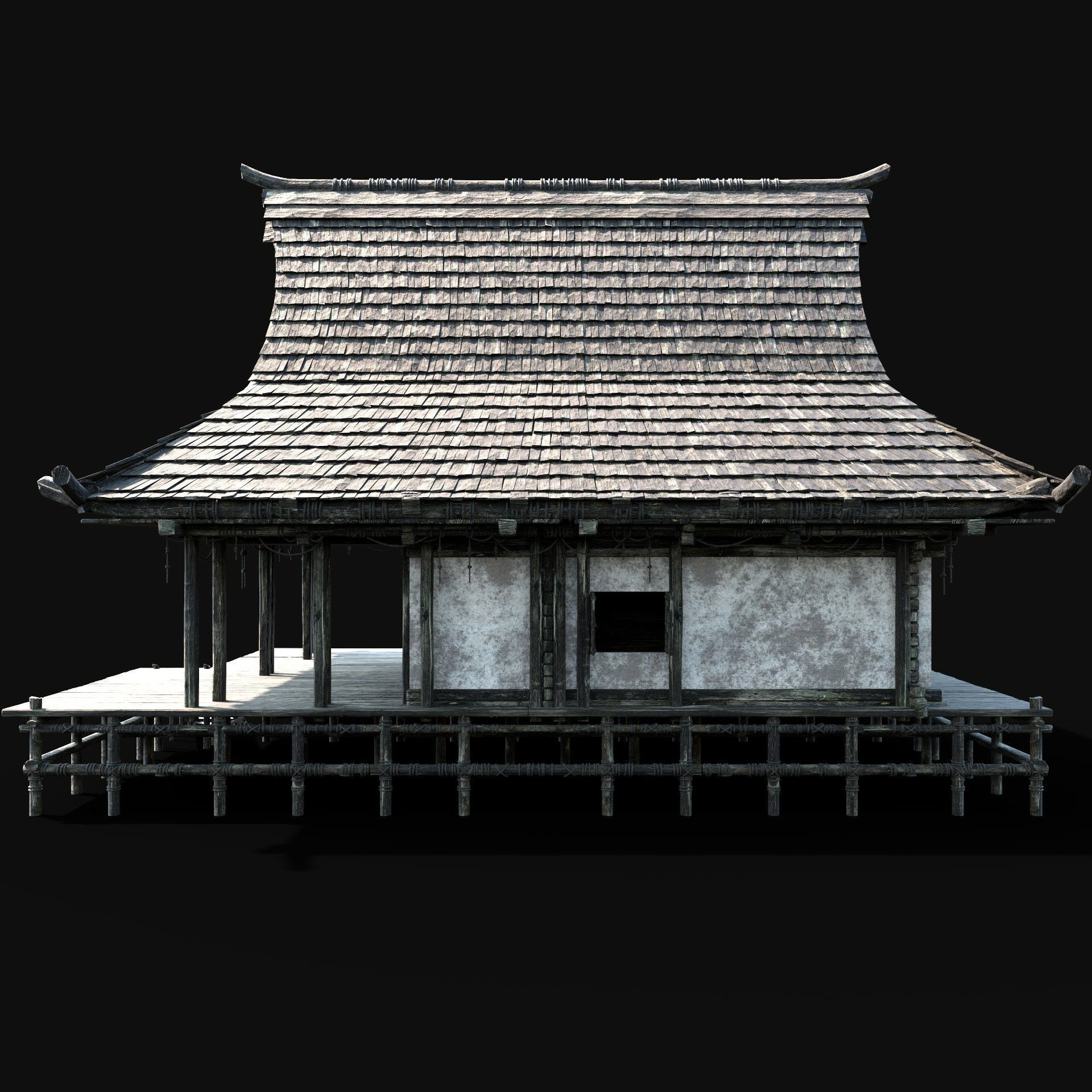 JAPAN CHINESE FEUDAL HOUSE DOJO HUT SAMURAI NINJA COLLECTION AAA _39