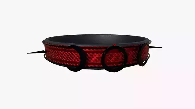 Gothic Collar I07 Red - Character Fashion Design Low-poly 3D model