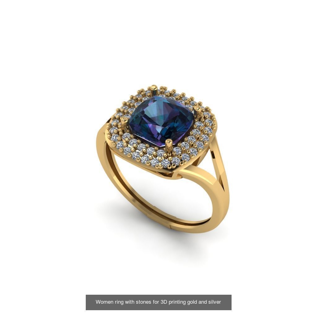 Women ring 30 piece collection with stones 3DM _27