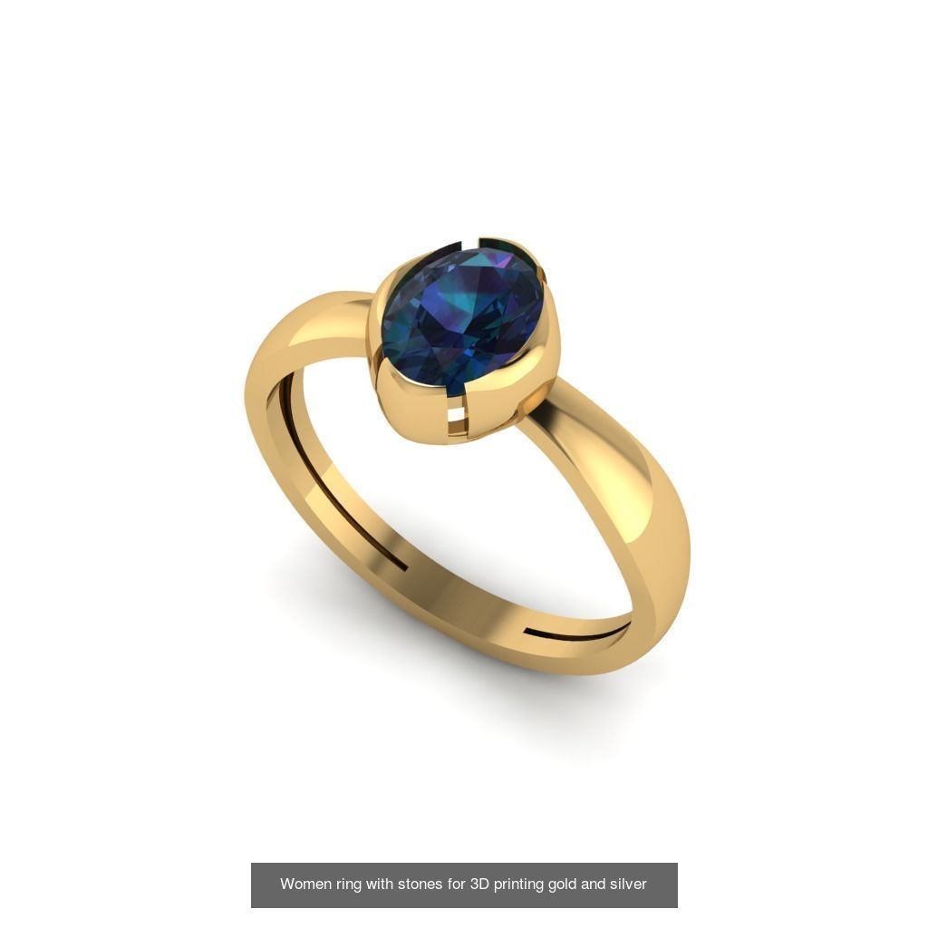 Women ring 30 piece collection with stones 3DM _14