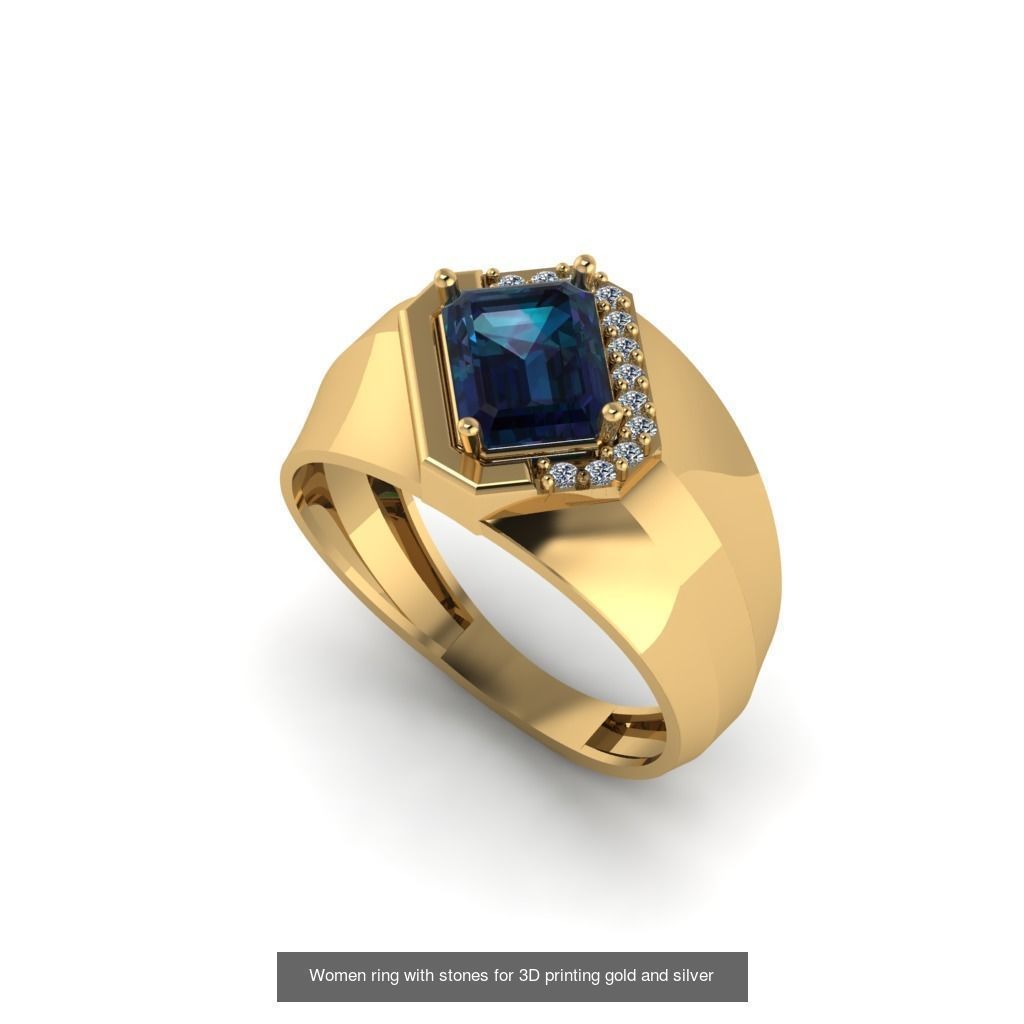 Women ring 30 piece collection with stones 3DM _7