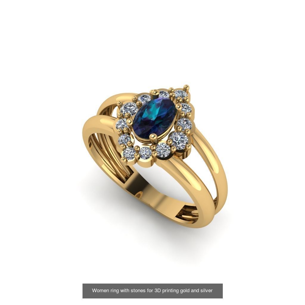 Women ring 30 piece collection with stones 3DM _8