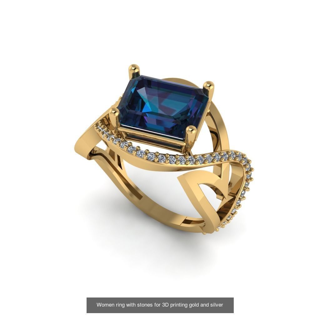 Women ring 30 piece collection with stones 3DM _13