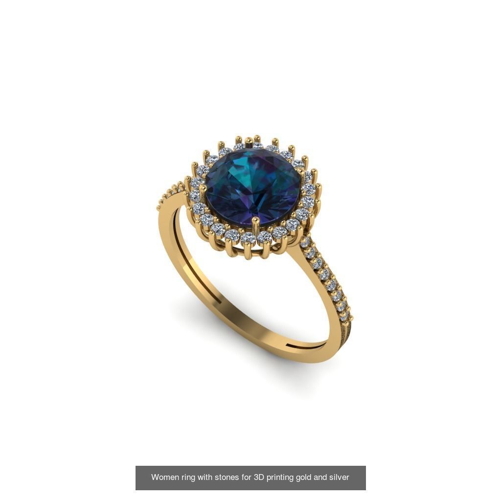 Women ring 30 piece collection with stones 3DM _24