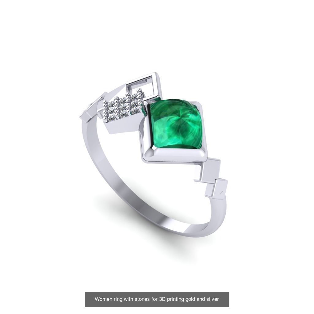 Women ring 30 piece collection with stones 3DM _15