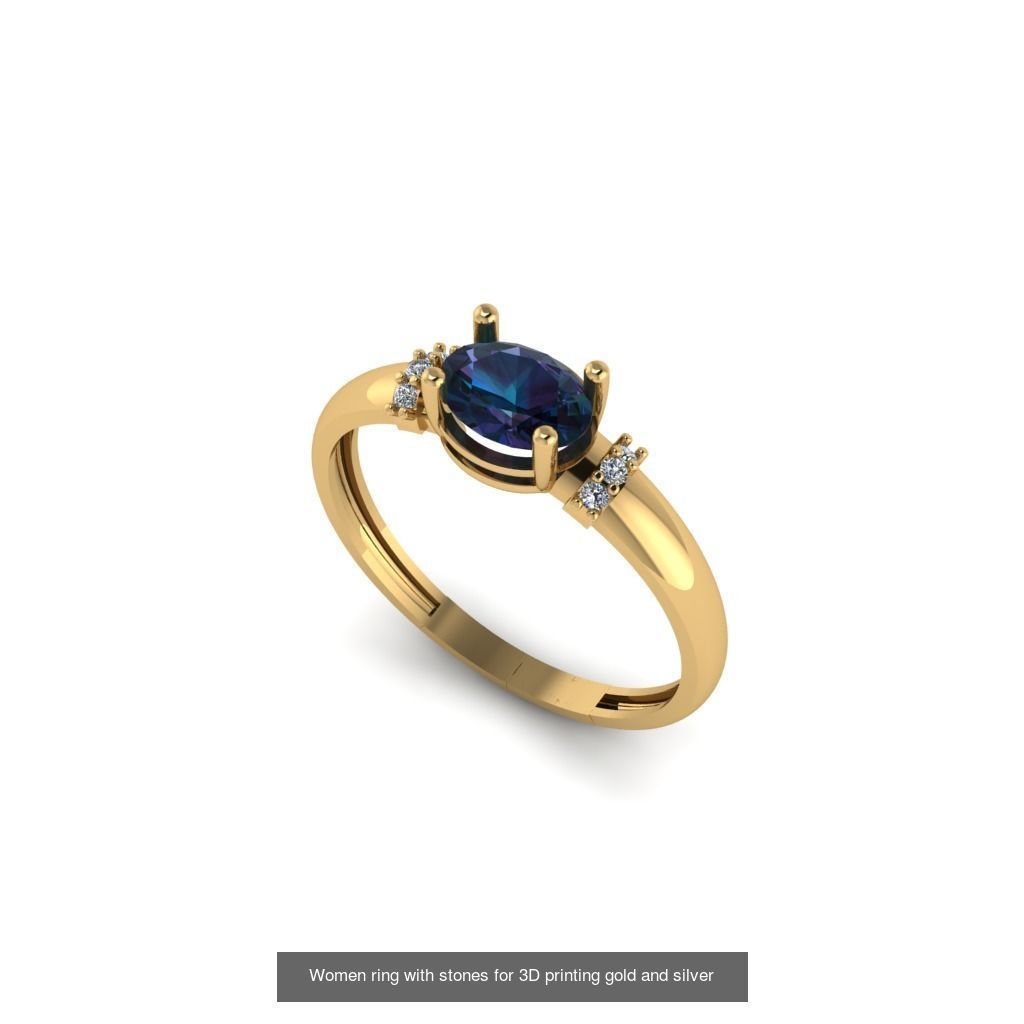 Women ring 30 piece collection with stones 3DM _23