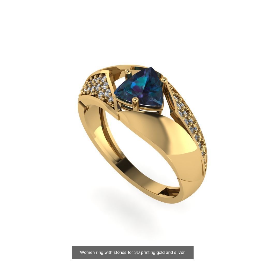 Women ring 30 piece collection with stones 3DM _6