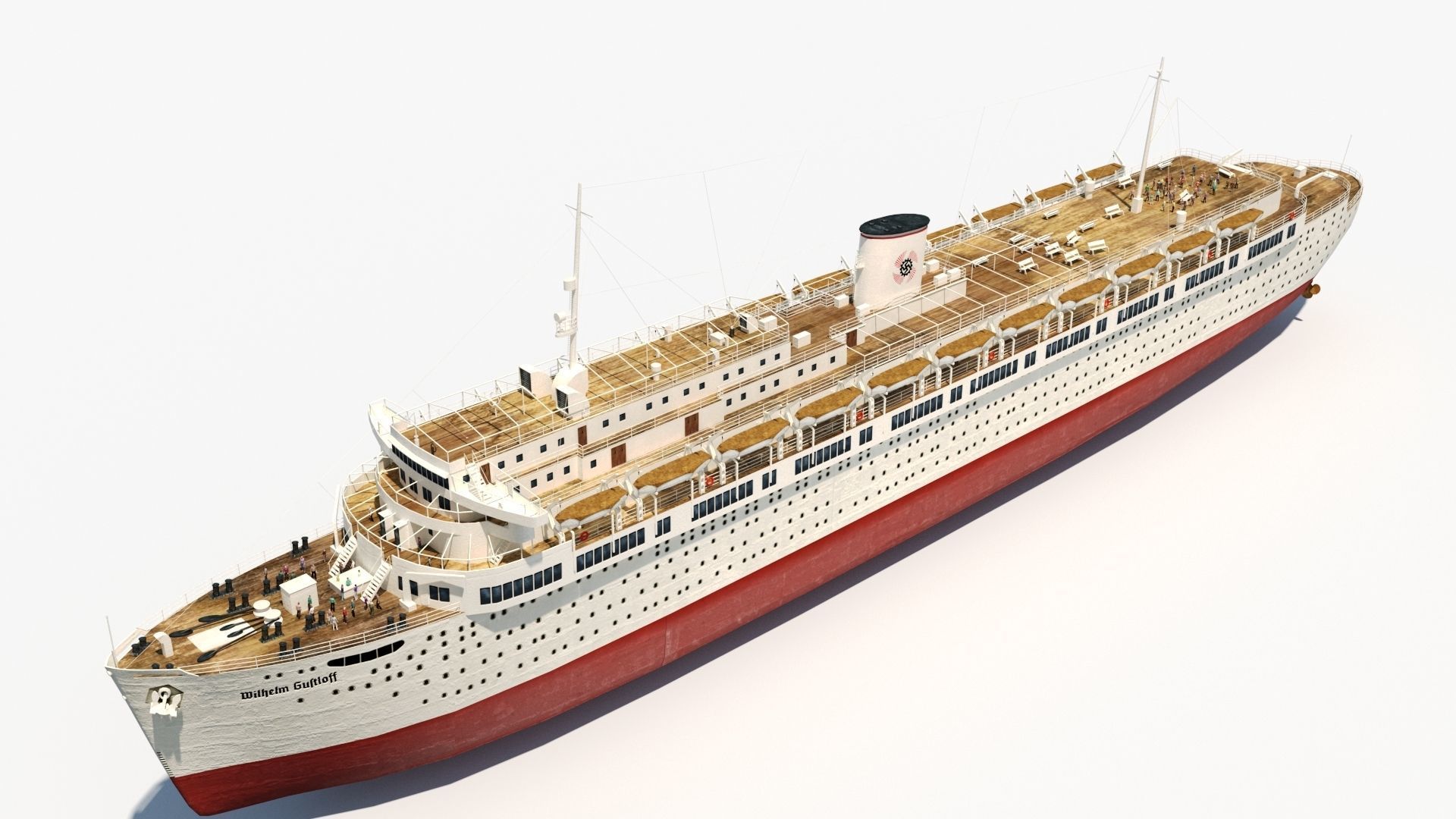 Wilhelm Gustloff Low-poly 3D model_2