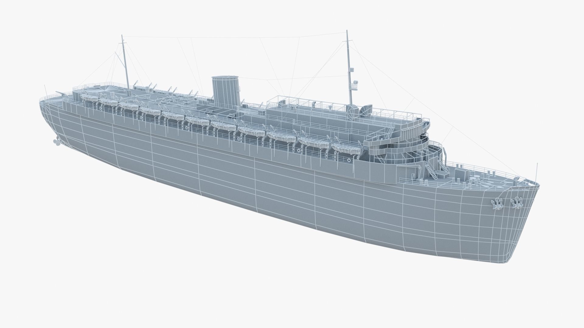 Wilhelm Gustloff Low-poly 3D model_7